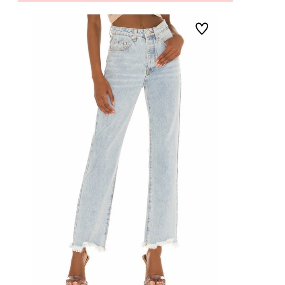 Super down frayed hem jeans